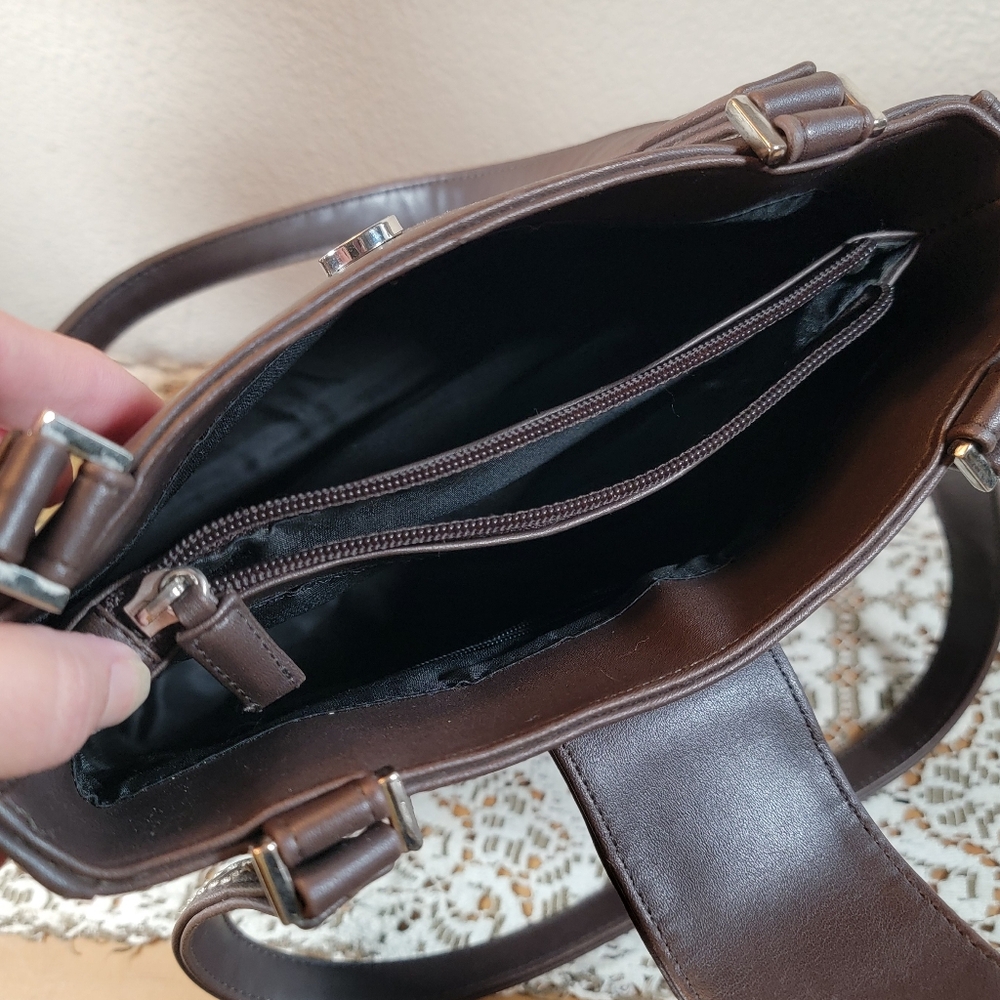Guess Brown Leather Purse Handbag - image 3